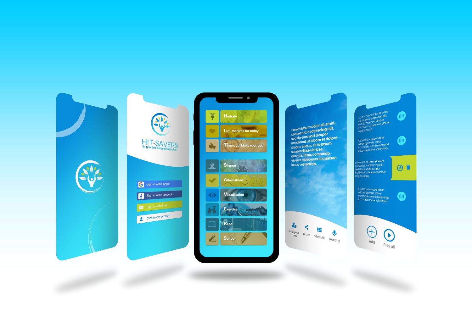 HIT-Savers mobile app design